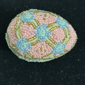 Beautiful Beaded Easter Egg Pastel Colors